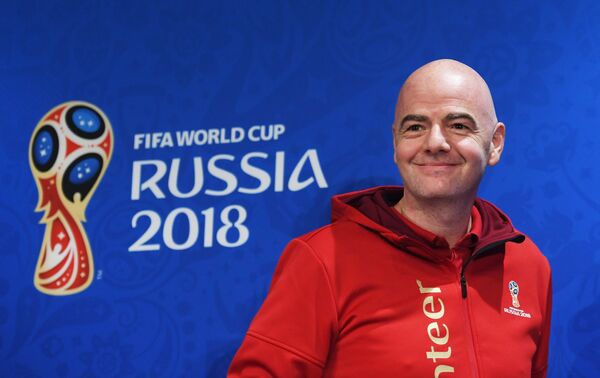 Пресс-конференция президента ФИФА Джанни Инфантино Пресс-конференция президента ФИФА Джанни Инфантино
