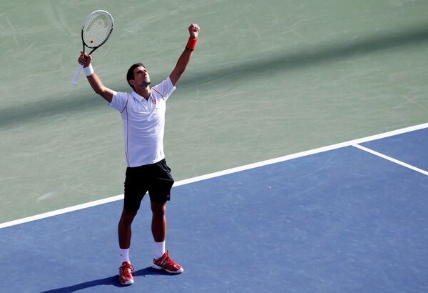 Новак Джокович после победы над Станисласом Вавринкой в полуфинале US Open Новак Джокович после победы над Станисласом Вавринкой в полуфинале US Open