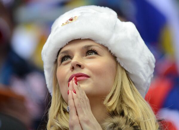 Болельщица сборной России Болельщица сборной России