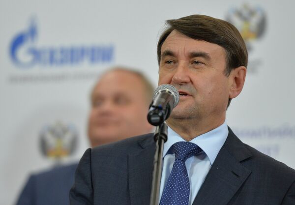 Помощник президента РФ Игорь Левитин во время торжественной церемонии проводов команды России на I Европейские игры Помощник президента РФ Игорь Левитин во время торжественной церемонии проводов команды России на I Европейские игры