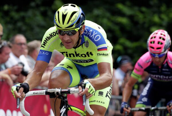 Российский велогонщик Tinkoff-Saxo Николай Трусов Российский велогонщик Tinkoff-Saxo Николай Трусов
