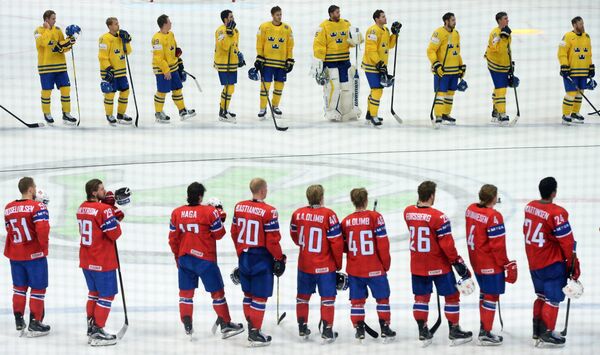 Хоккей. Чемпионат мира. Матч Норвегия - Швеция Хоккей. Чемпионат мира. Матч Норвегия - Швеция