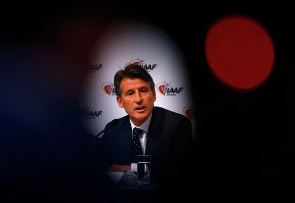 Себастьян Коу на заседании совета IAAF Себастьян Коу на заседании совета IAAF